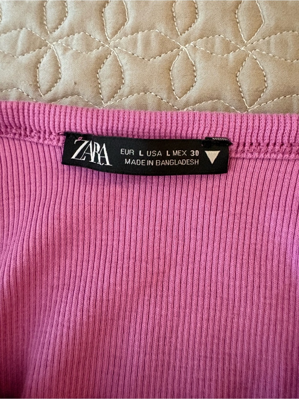 Zara Lilac Ribbed Tank Top - Picture 4 of 5